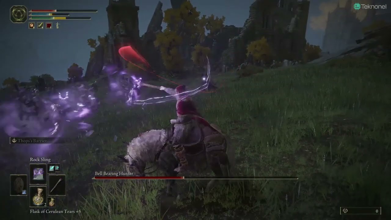 'Video thumbnail for Elden Ring Bell Bearing Hunter Boss Fight and Location - Astrologer Gravity Mage build'