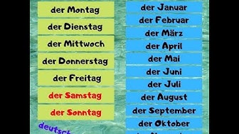 'Video thumbnail for Wochentage und Monate'