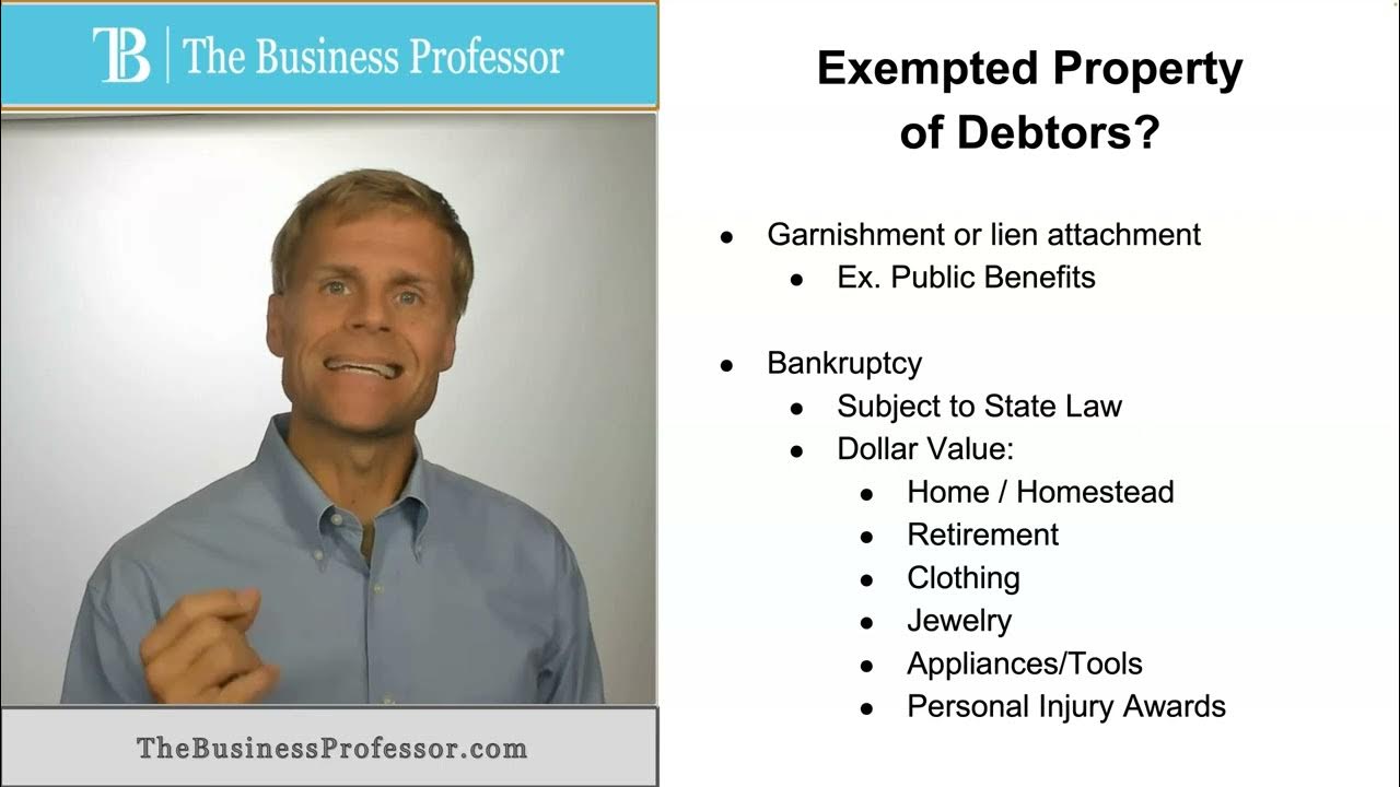 Video thumbnail for Exempt Property of a Debtor