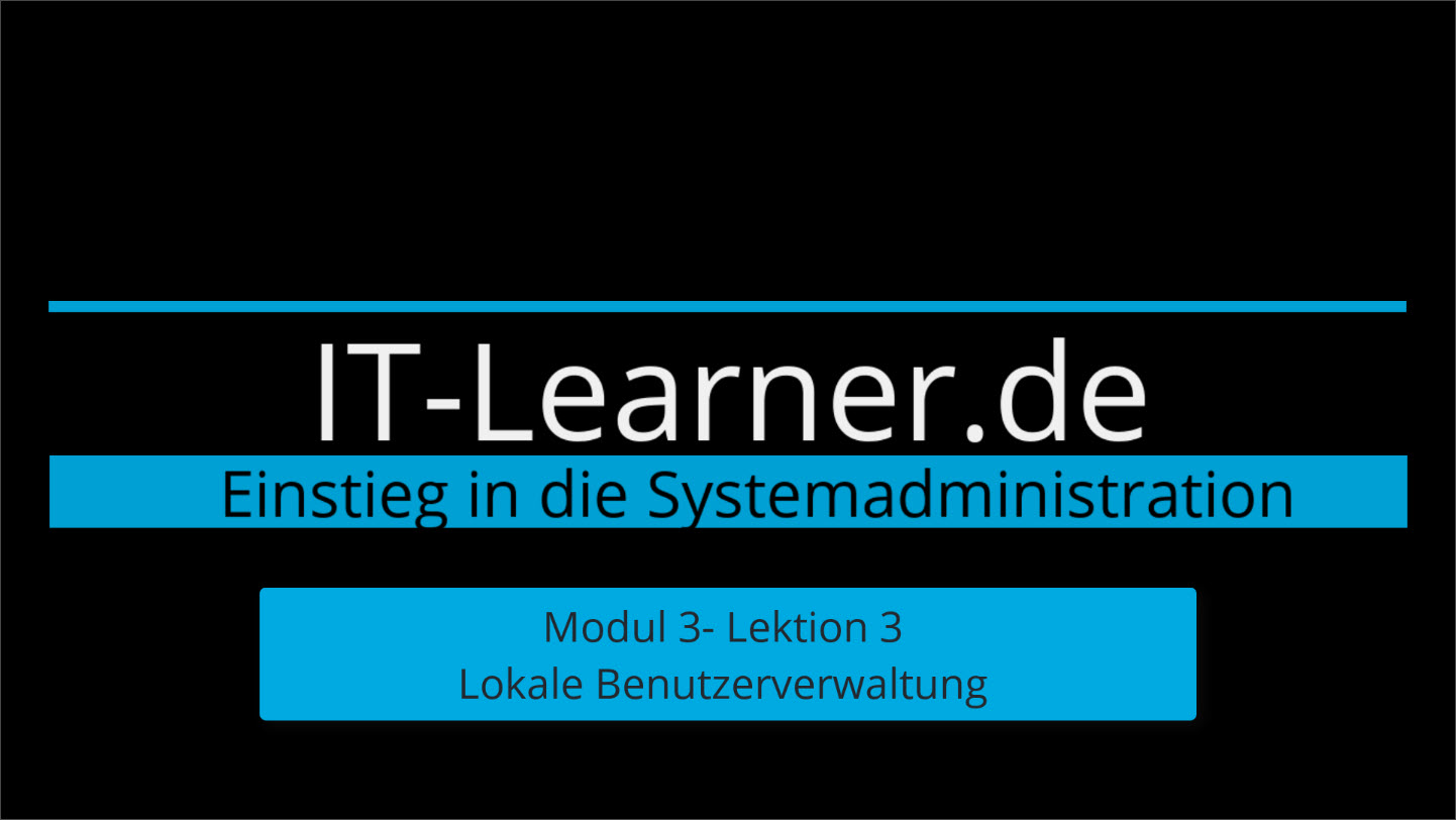 'Video thumbnail for M3-L3-Lokale-Benutzerverwaltung'