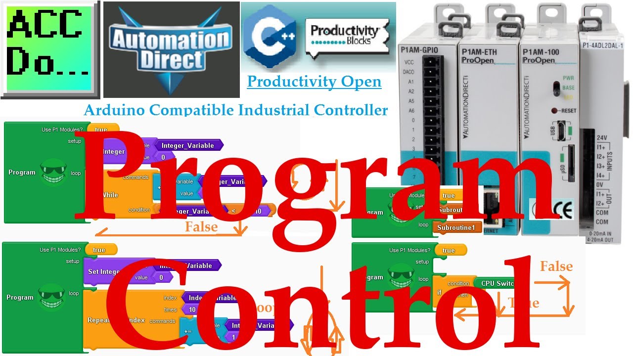 'Video thumbnail for Productivity Open P1AM Industrial Arduino Program Control'