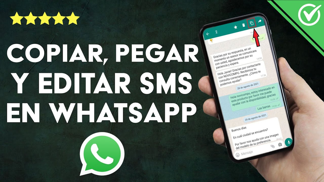 Video thumbnail for ¿Cómo copiar, editar y pegar texto o un mensaje en WHATSAPP? - Forma fácil y rápida