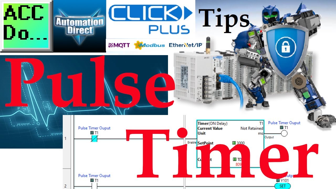 'Video thumbnail for Click PLC Pulse Timer'