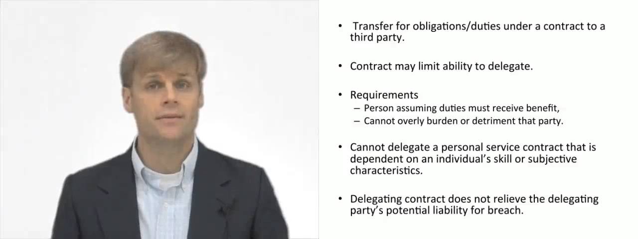 'Video thumbnail for Delegation of a Contract'