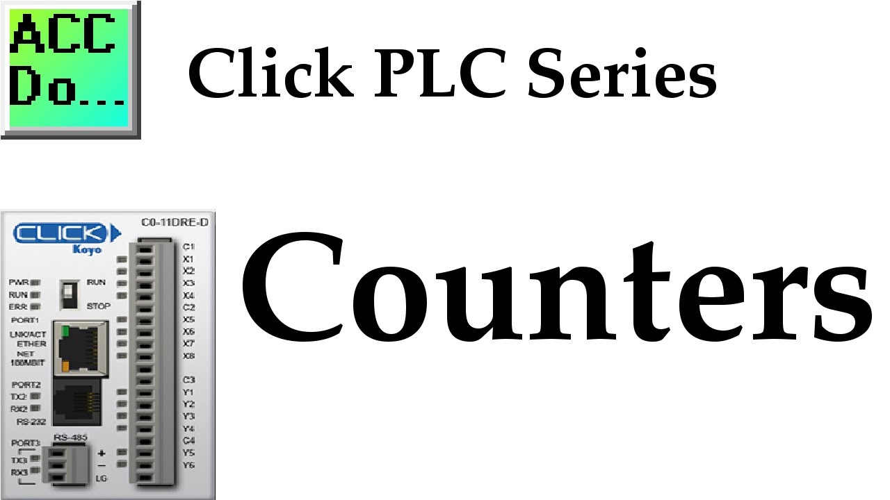'Video thumbnail for Click PLC Counter Programming Example'