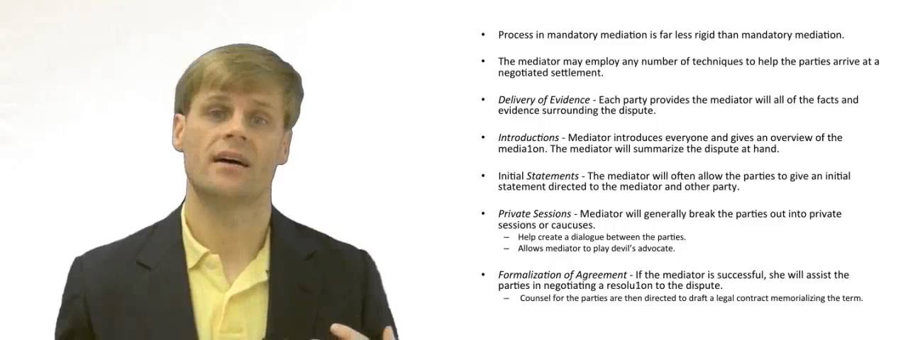 'Video thumbnail for Process for Mediating a Legal Dispute'