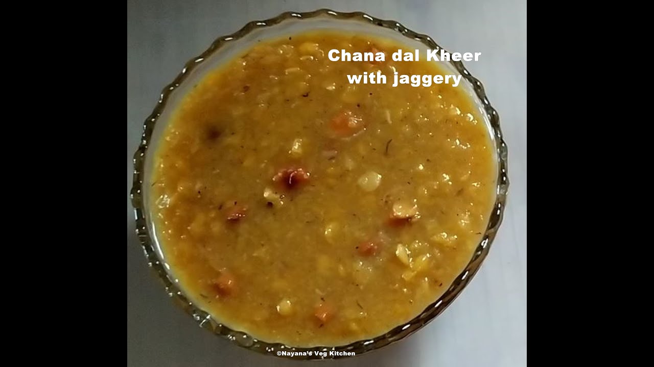 'Video thumbnail for Easy Chana dal kheer recipe. Kadale bele payasa. चना दाल खीर. ಕಡಲೆಬೇಳೆ ಪಾಯಸ. हरबरा डाळीची खीर.'