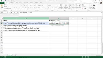 Video thumbnail for Extract Domain Without the WWW from a URL - Excel