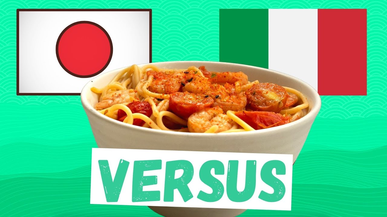 Video thumbnail for Japanese vs Italian Food: how to make wafu pasta