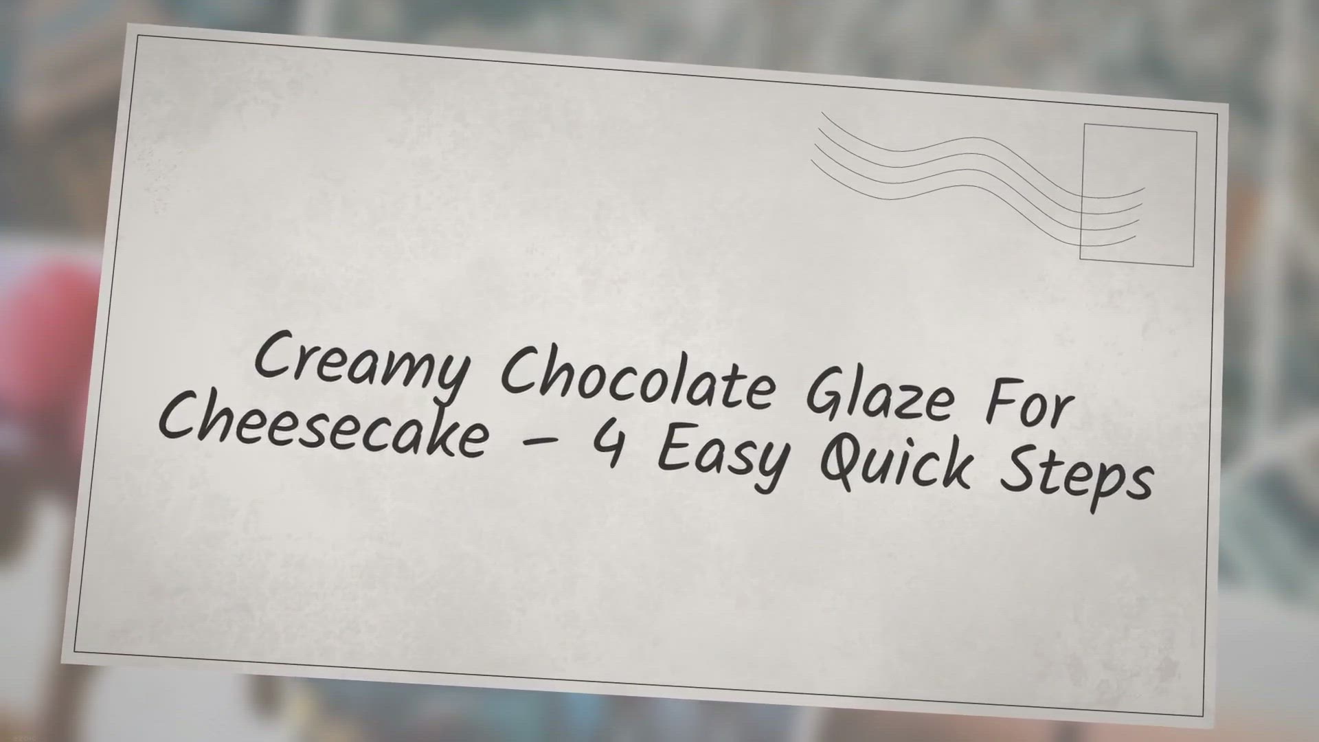 Video thumbnail for Creamy Chocolate Glaze For Cheesecake – 4 Easy Quick Steps