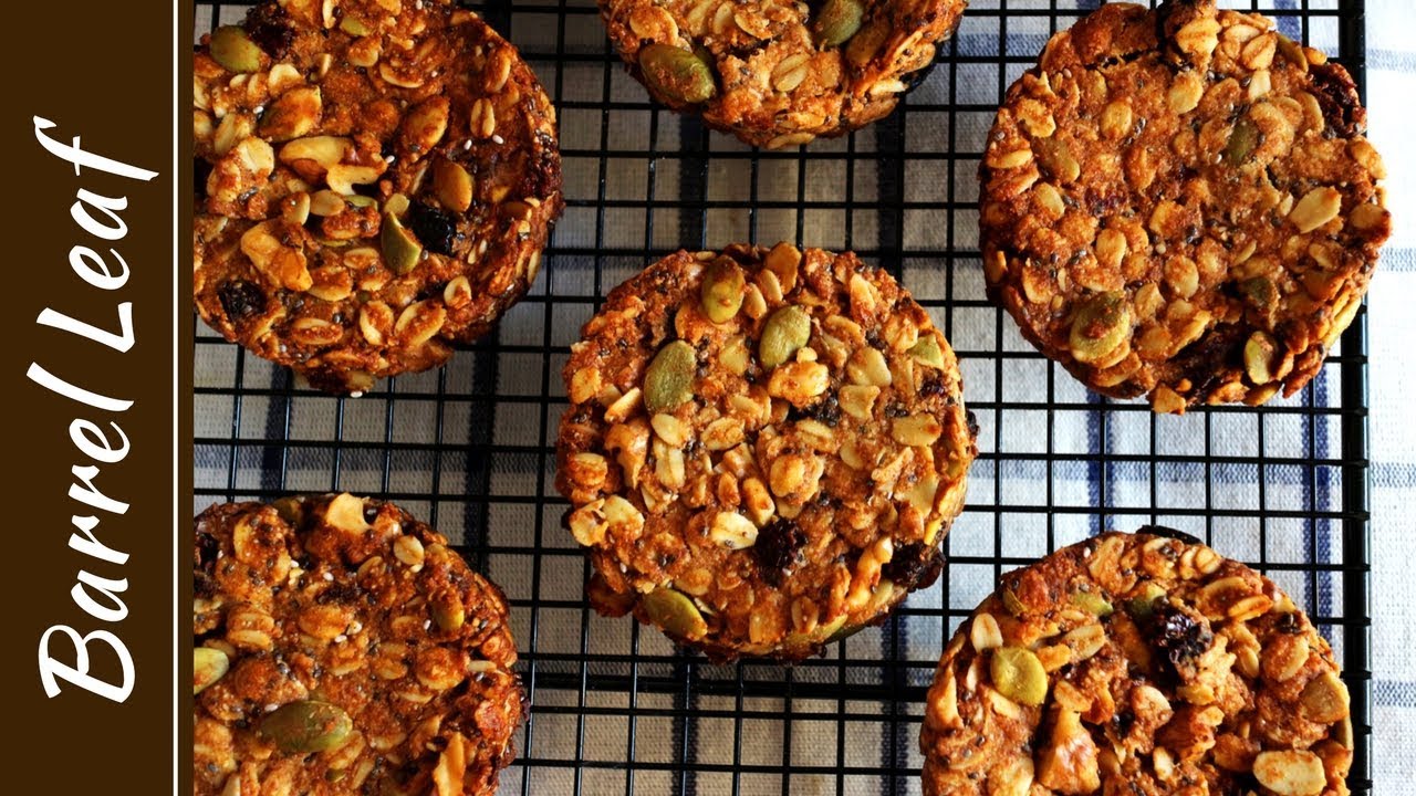 Video thumbnail for 全素小荳蔻奇亞籽燕麥餅乾 Vegan Cardamom Chia Oatmeal Cookies│厚實滿足營養