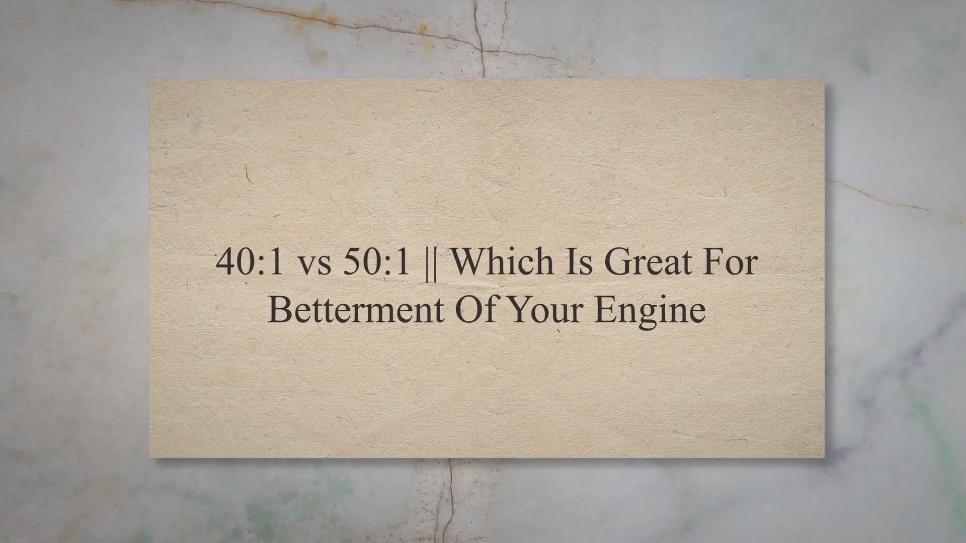 'Video thumbnail for 40:1 vs 50:1 || Which Is Great For Betterment Of Your Engine'