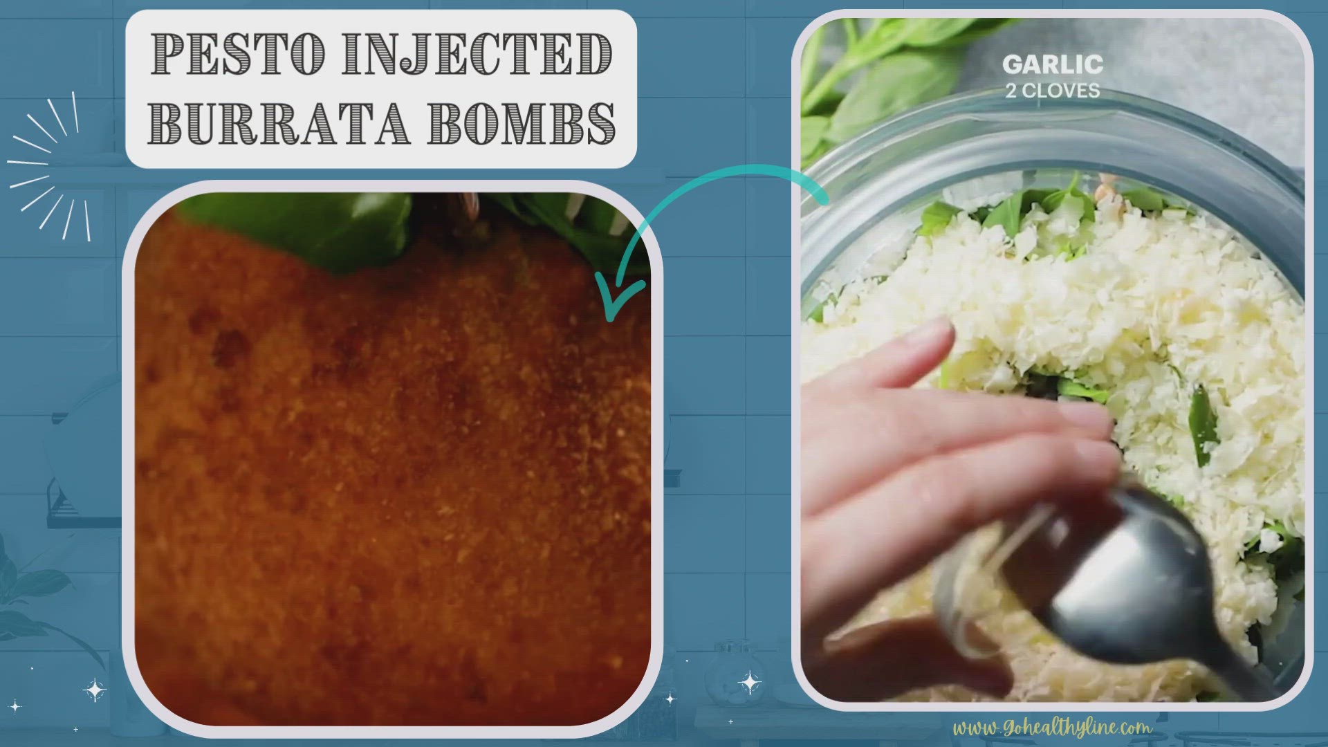Video thumbnail for Pesto Injected Burrata Bombs