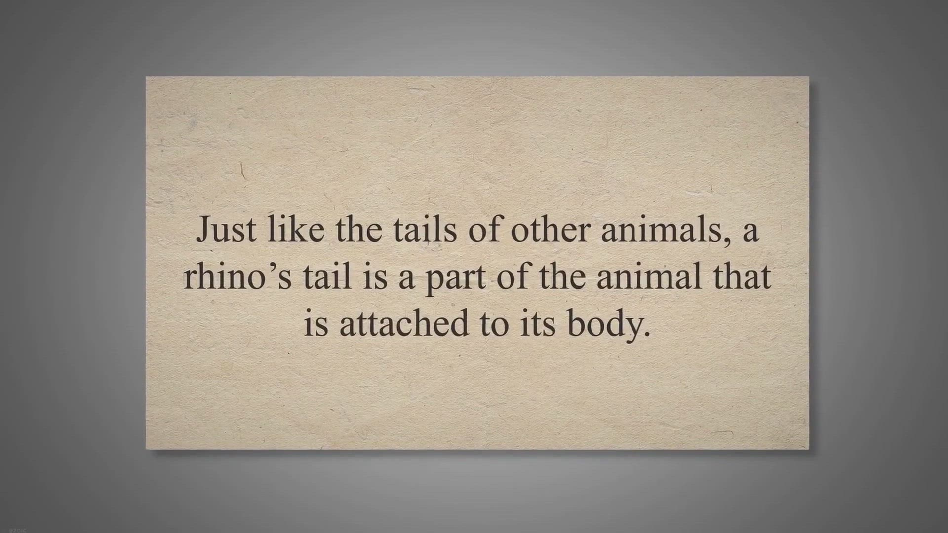 Video thumbnail for Do Rhinos Have Tails? Yes Or No?