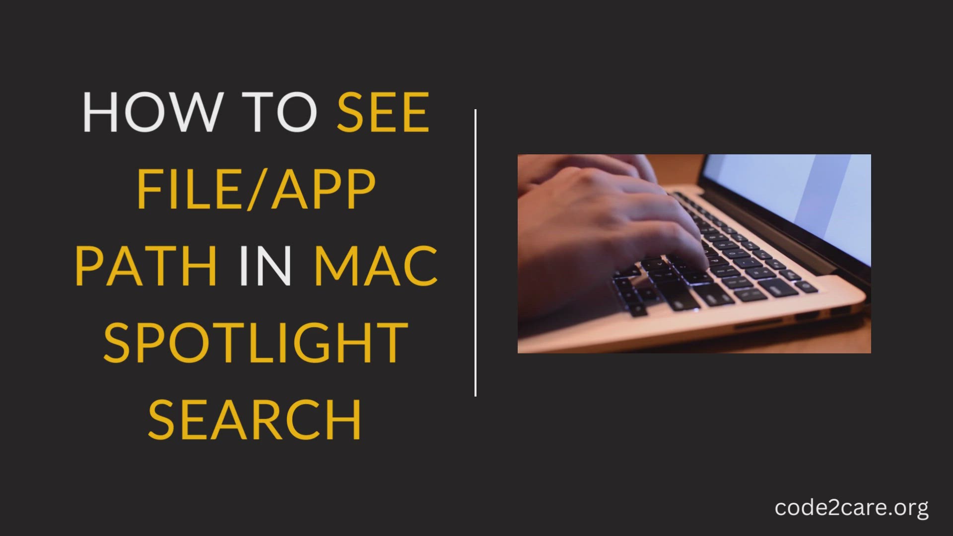 'Video thumbnail for How to find Path of Files/App using Mac Spotlight Search'