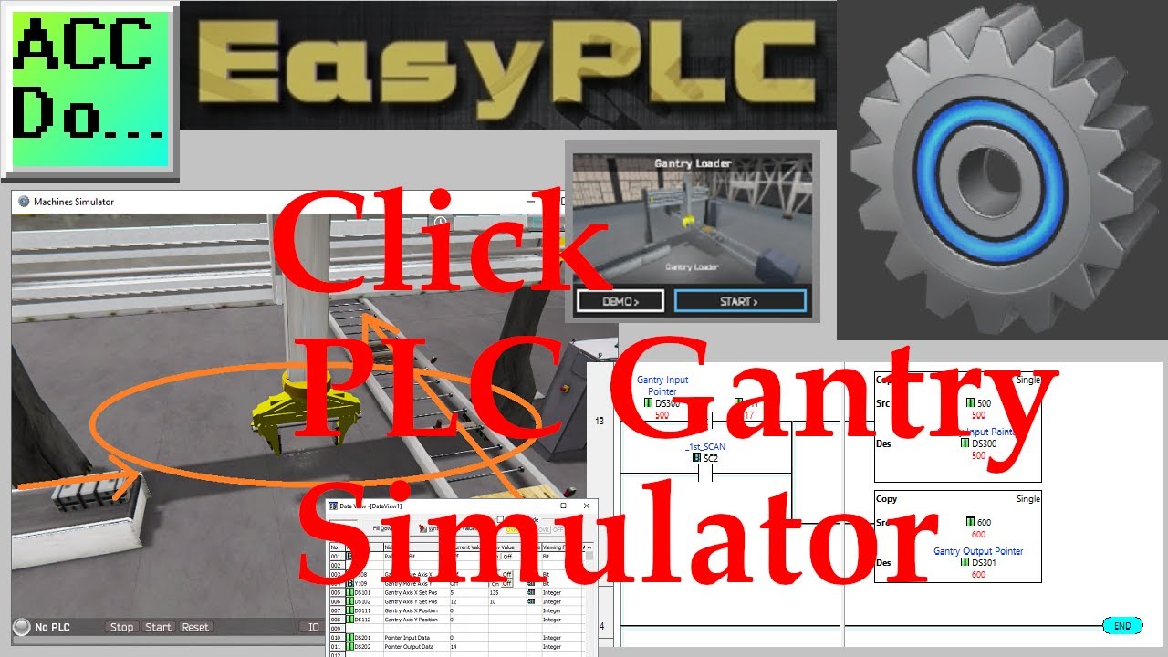 'Video thumbnail for Click PLC EasyPLC Gantry Simulator'
