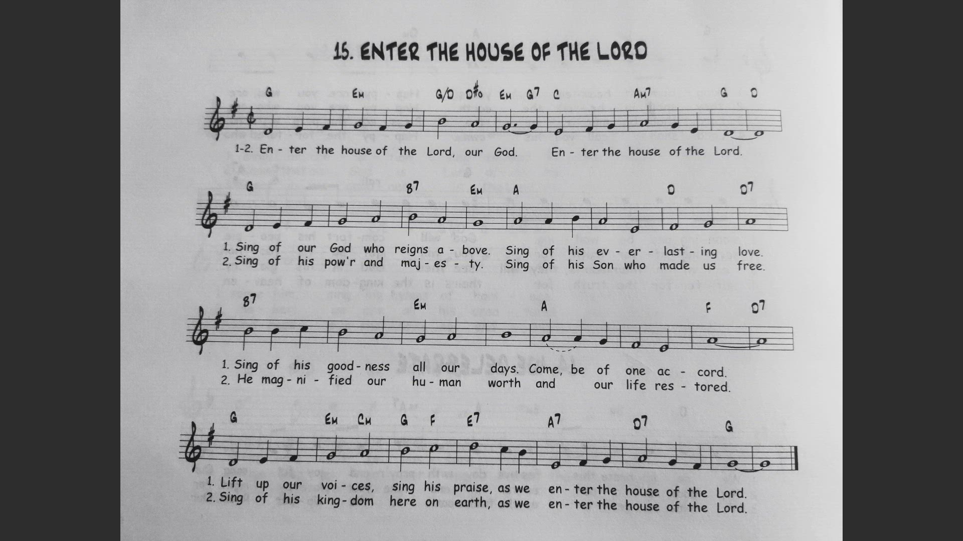 'Video thumbnail for Enter The House Of The Lord - Catholic Mass Song Sheet Music'