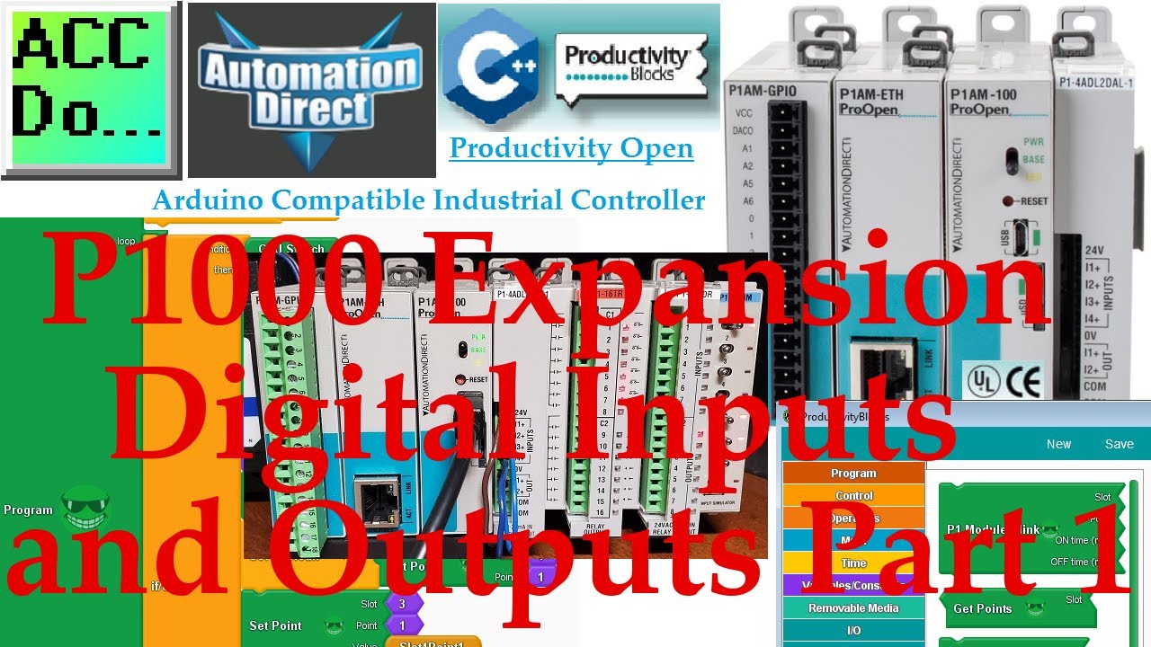 'Video thumbnail for Productivity Open P1AM Industrial Arduino P1000 Expansion Digital Inputs and Outputs Part 1'