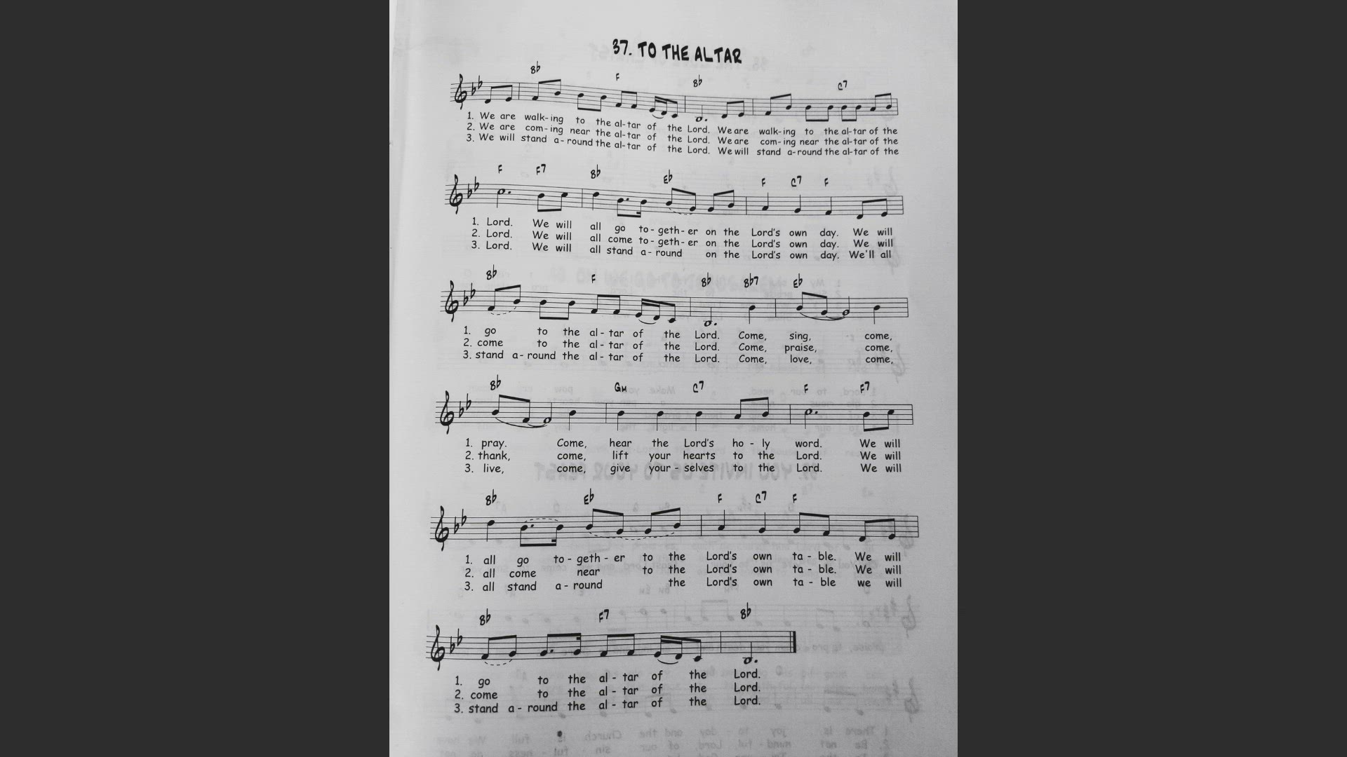 'Video thumbnail for To The Alter - Catholic Mass Song Sheet Music'