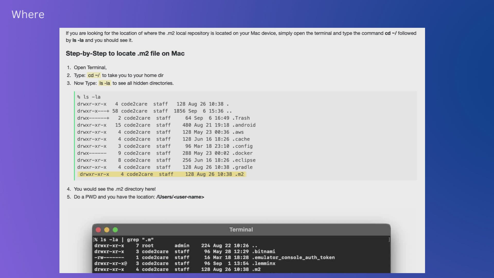 'Video thumbnail for Where is Maven .m2 local repository located on Mac'