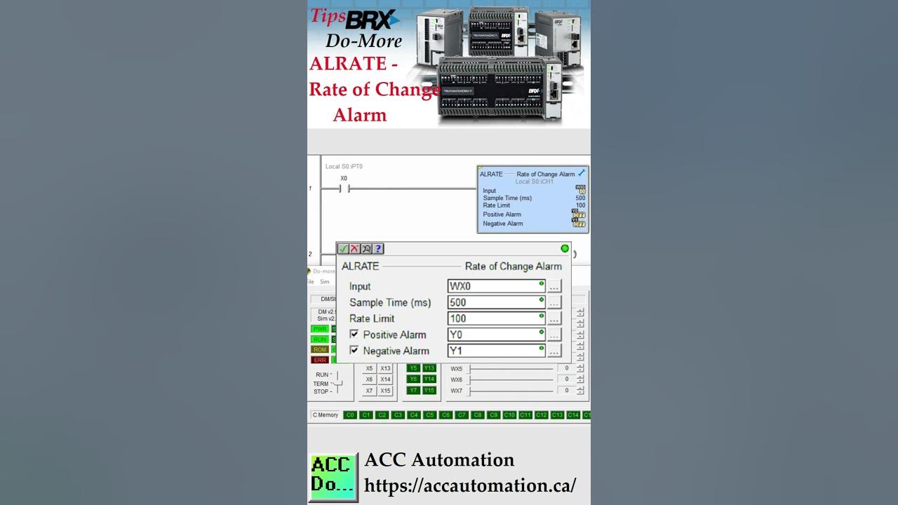 'Video thumbnail for Do-More ALRATE - Rate of Change Alarm'
