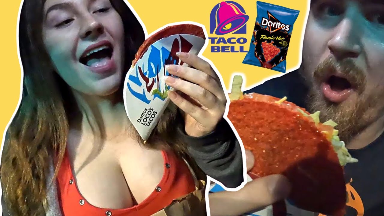 Video thumbnail for We Tried Flamin' Hot Cool Ranch Doritos Locos Tacos From Taco Bell