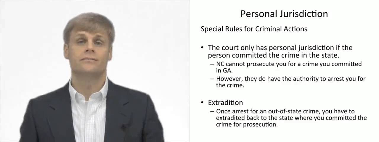 'Video thumbnail for Personal Jurisdiction in Criminal Cases'