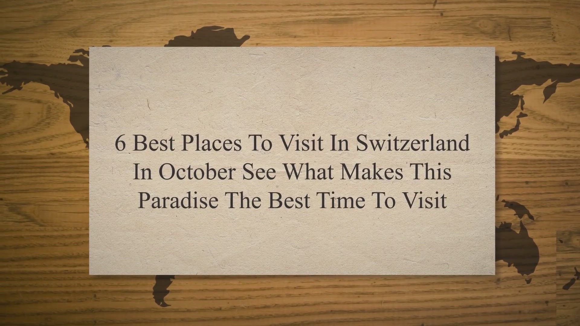 Video thumbnail for 06 best Places To Visit In Switzerland In October See What Makes This Paradise The Best Time To Visit