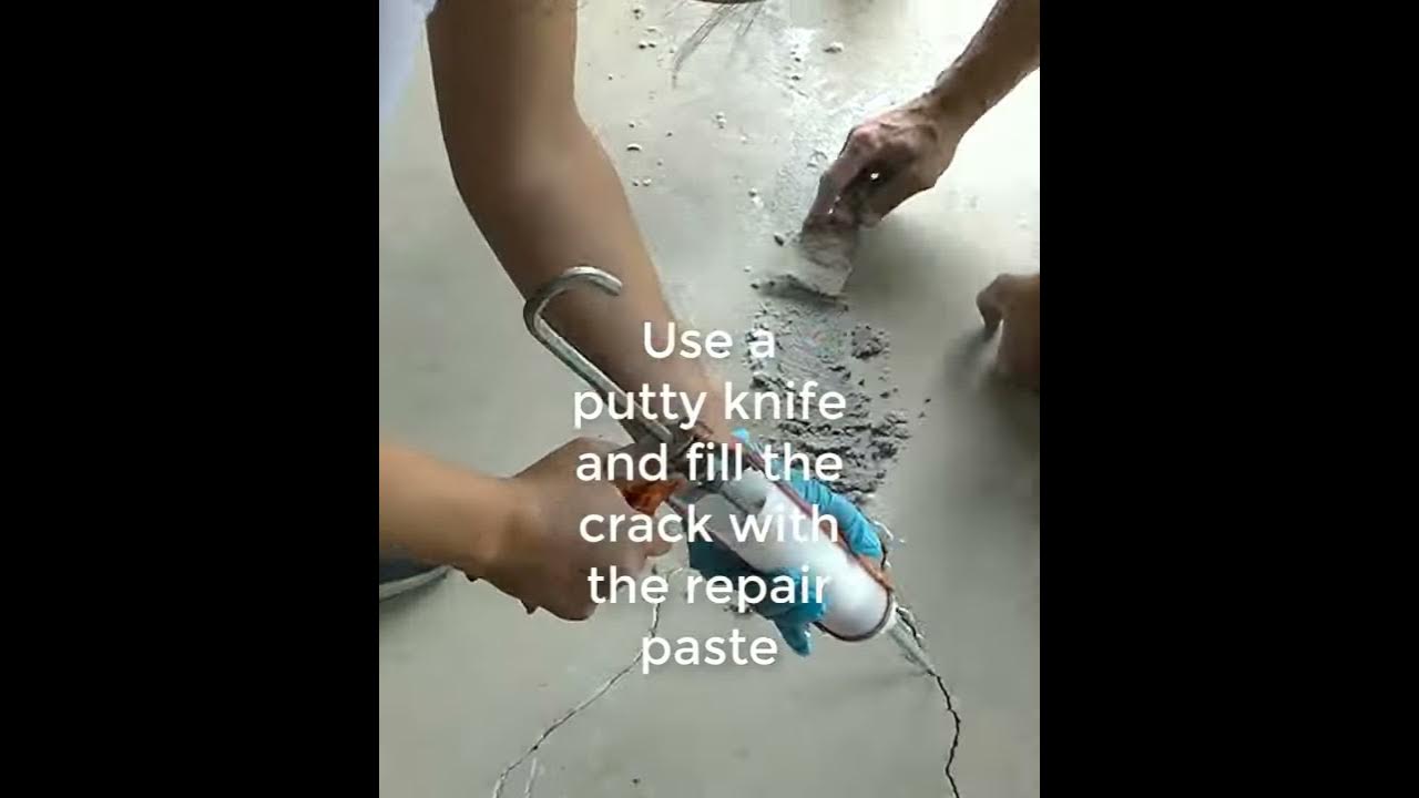 'Video thumbnail for How To Fix A Cracked Concrete Floor #Shorts'