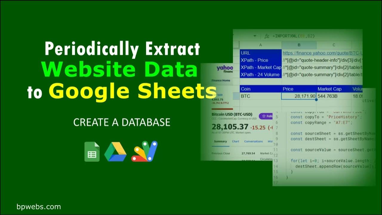 'Video thumbnail for Periodically Extract Website Data to Google Sheets'