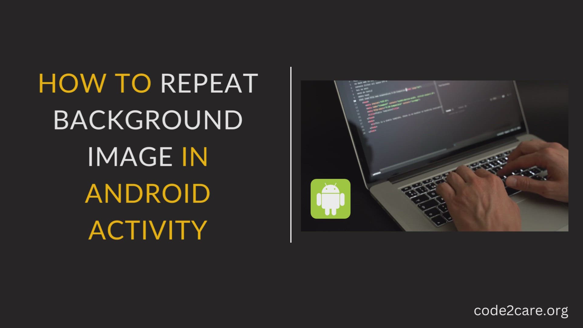 'Video thumbnail for How to repeat background image in Android Activity'