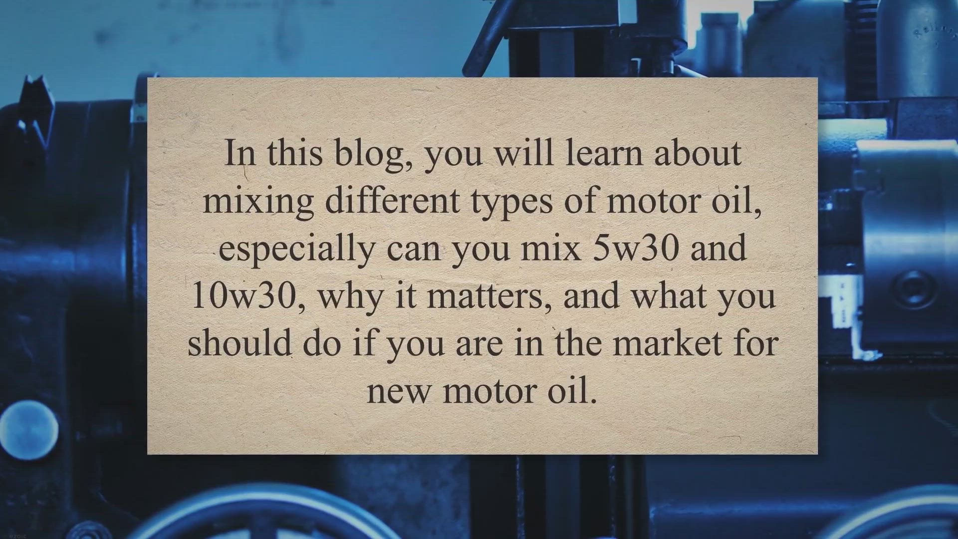 Video thumbnail for Can You Mix 5w30 and 10w30?