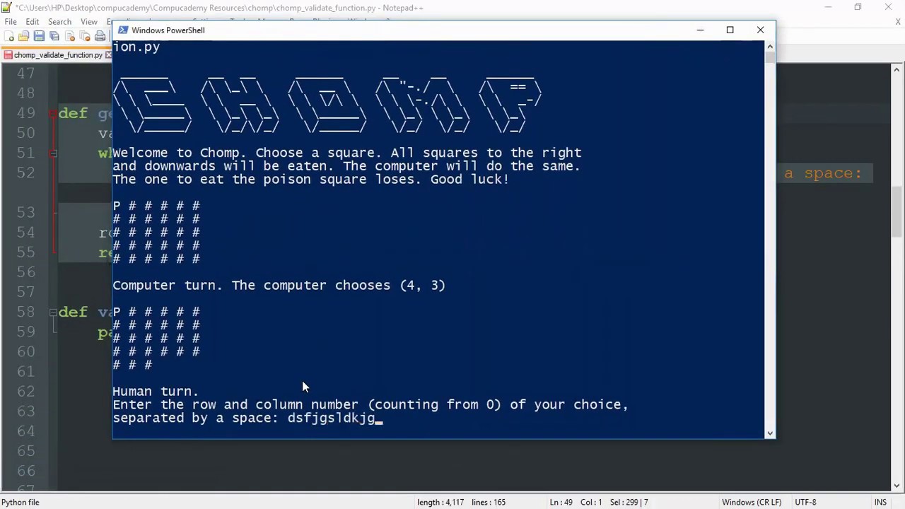 Video thumbnail for Chomp Console Game Sample Video  - Compucademy