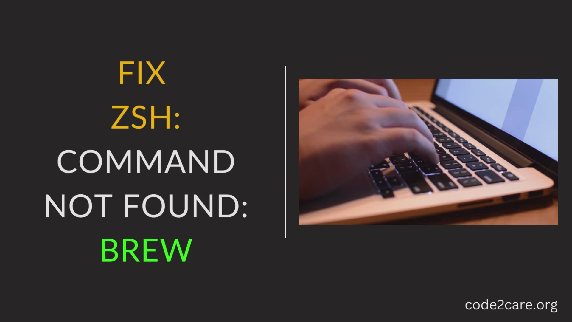 'Video thumbnail for Fix zsh: command not found brew'