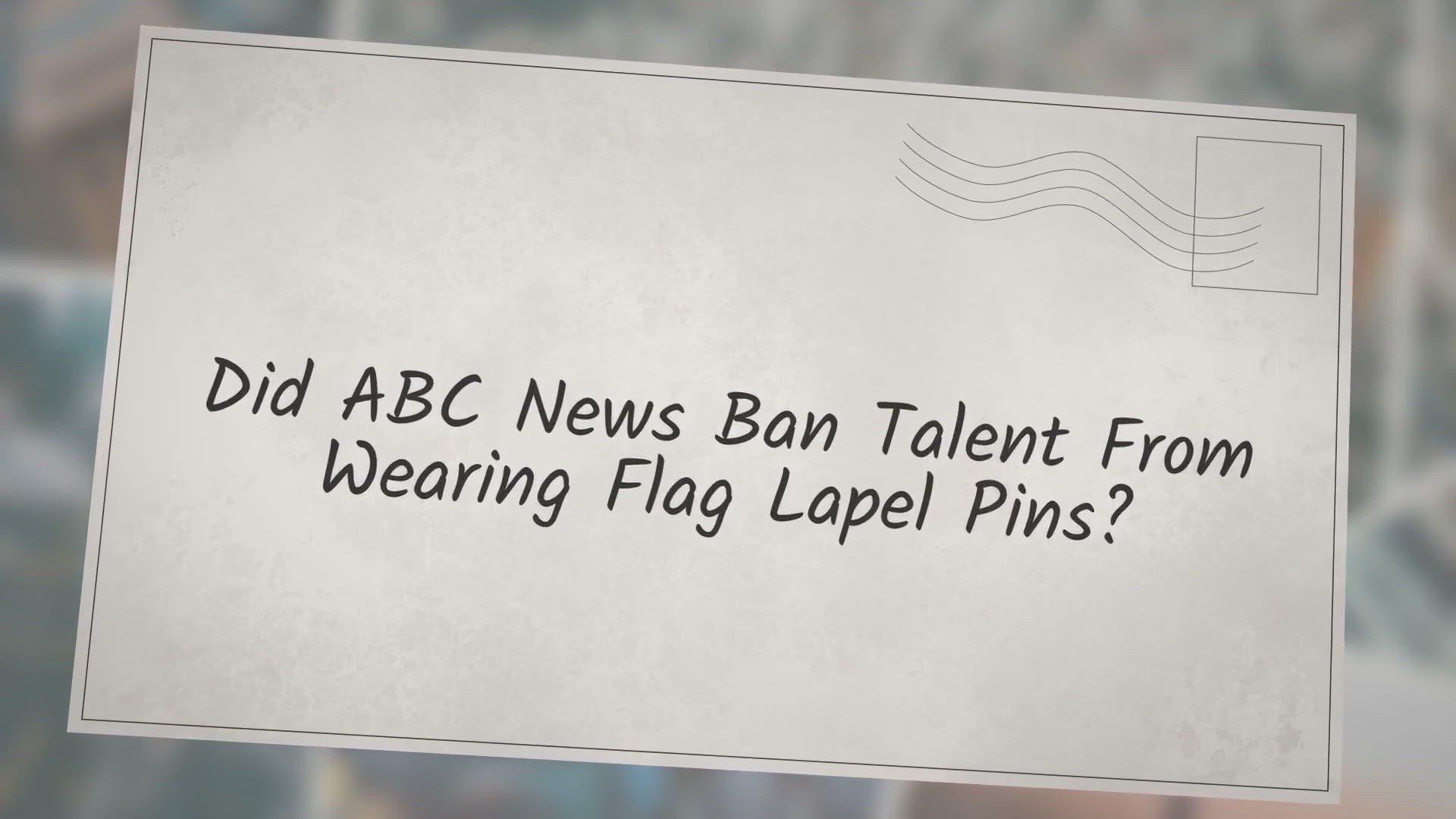 'Video thumbnail for Did ABC News Ban Talent From Wearing Flag Lapel Pins?'