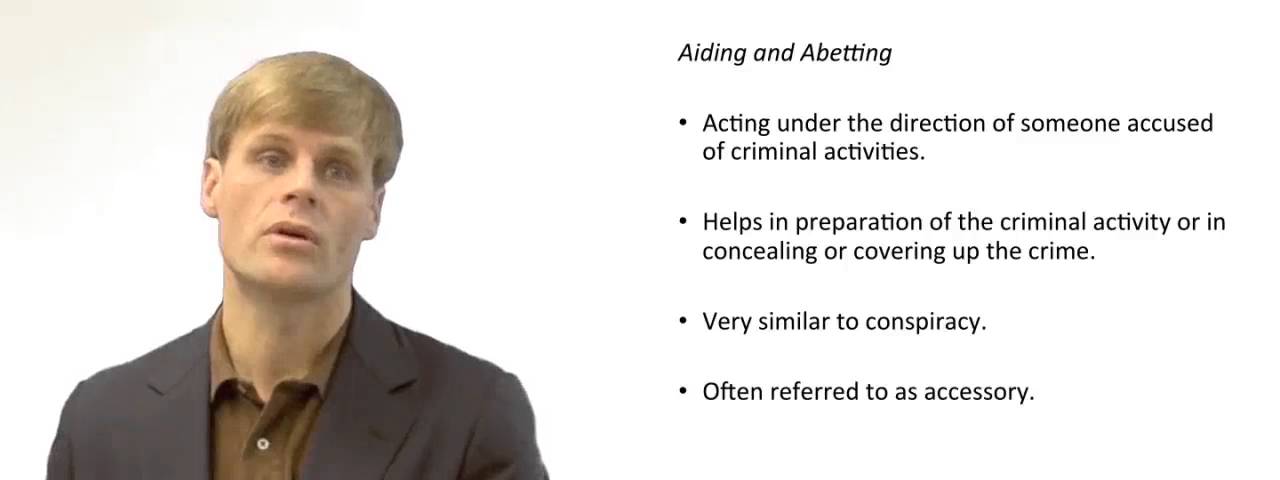 'Video thumbnail for Aiding and Abetting or Accessory to a Crime'