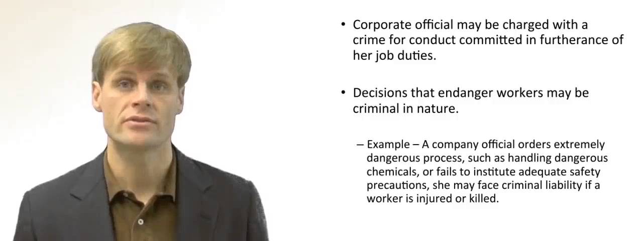 'Video thumbnail for Crimes for Conduct Endangering Workers'