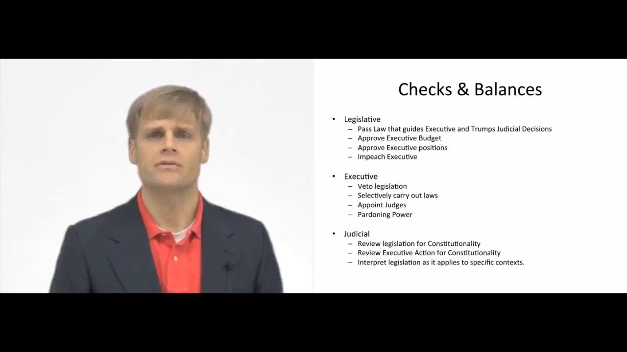 'Video thumbnail for Checks and Balances'