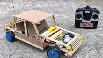 Video thumbnail for rc car with steering, with dc motor how to make a rc car at home, how to make a remote control car
