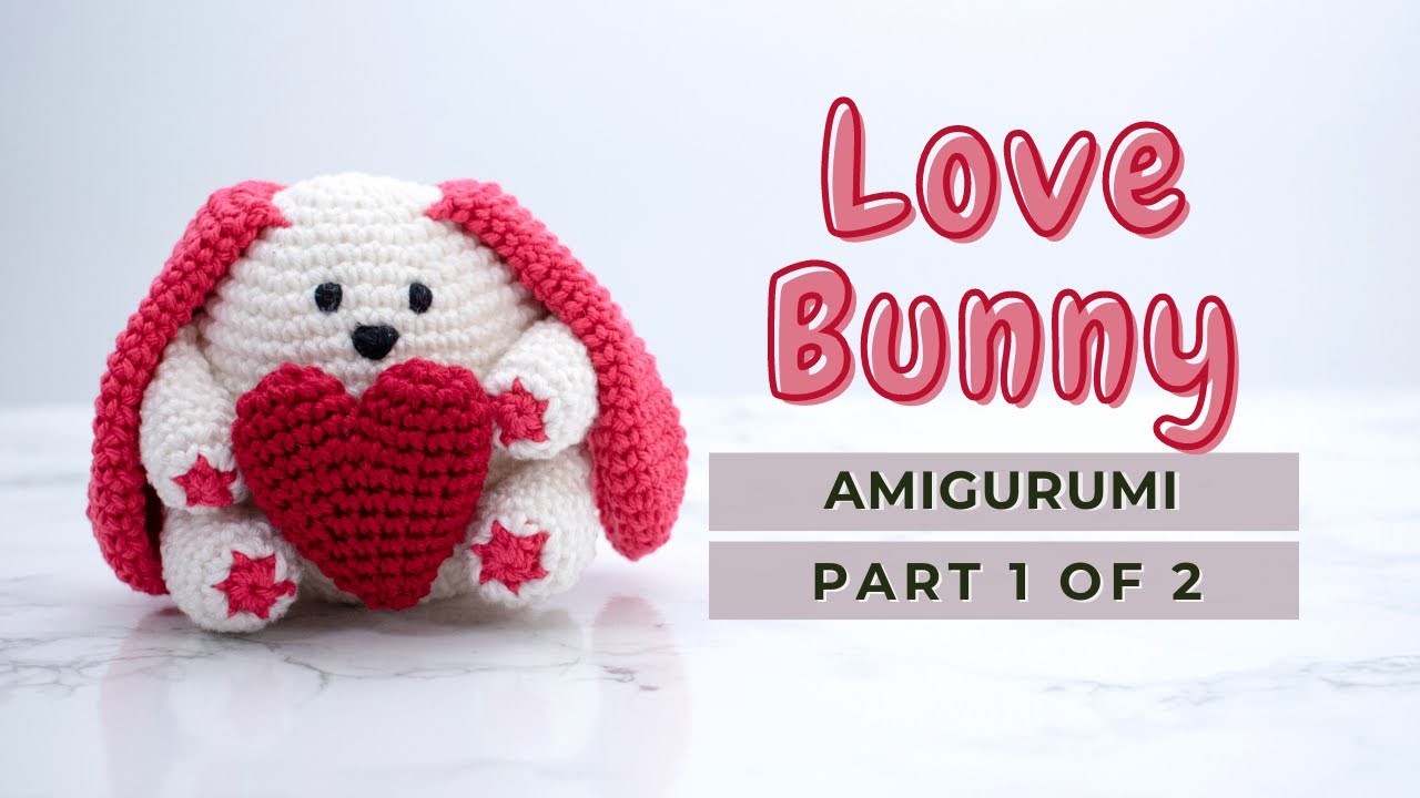 Video thumbnail for How to crochet a Bunny | Amigurumi Love Bunny tutorial free pattern PART 1