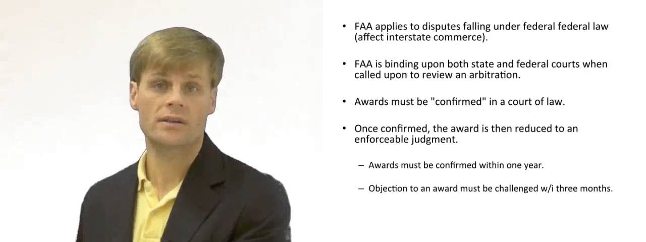 'Video thumbnail for Review Under the Federal Arbitration Act'