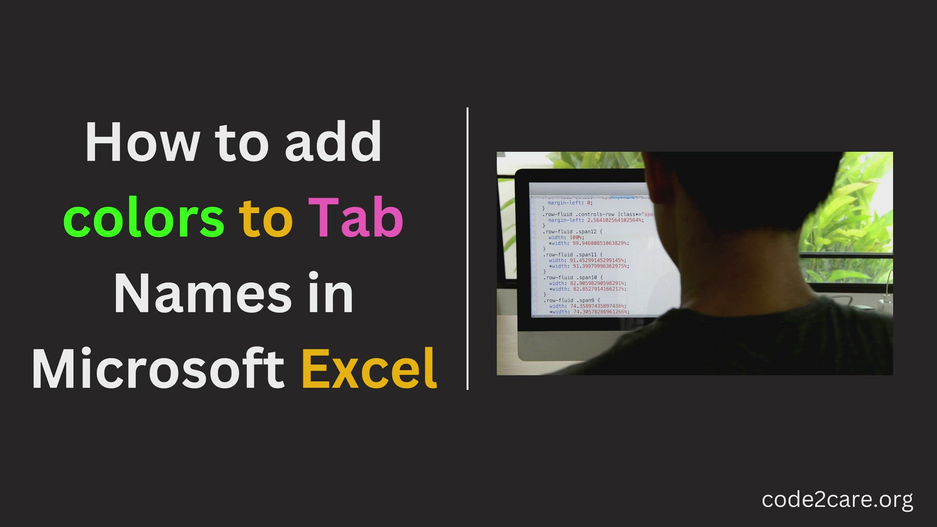 'Video thumbnail for How to add colors to Tab Names in Microsoft Excel'