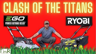 'Video thumbnail for EGO 56V vs RYOBI 40V: Mower Matchup 2022'