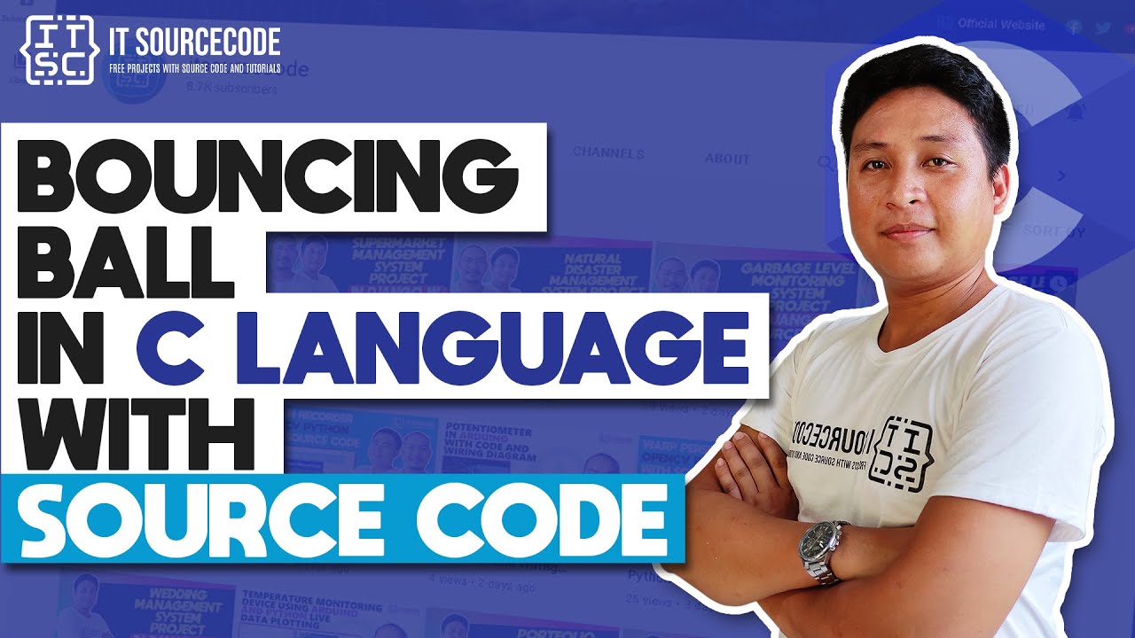 'Video thumbnail for Bouncing Ball in C with Source Code | C Language Projects with Source Code'