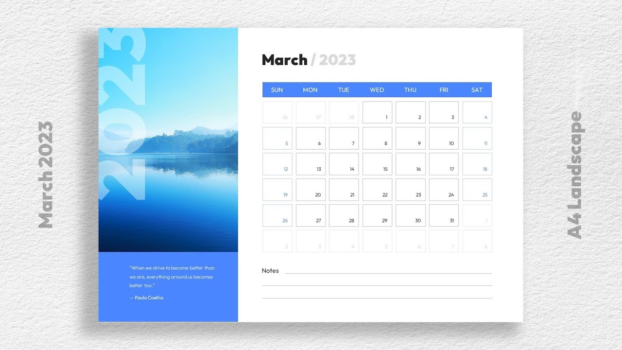 'Video thumbnail for Calendar for March 2023 Free Download'
