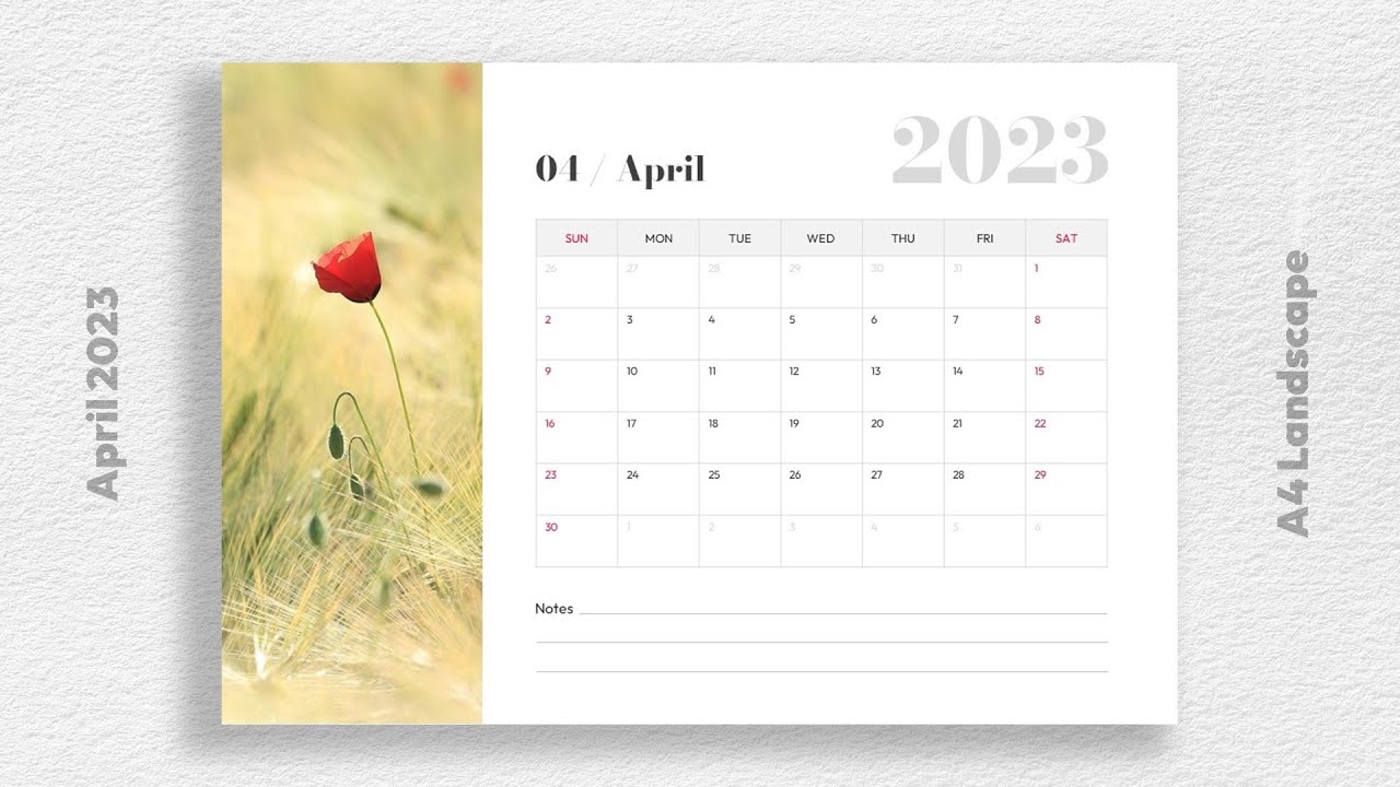 'Video thumbnail for Monthly Calendar for April 2023 Free Download'
