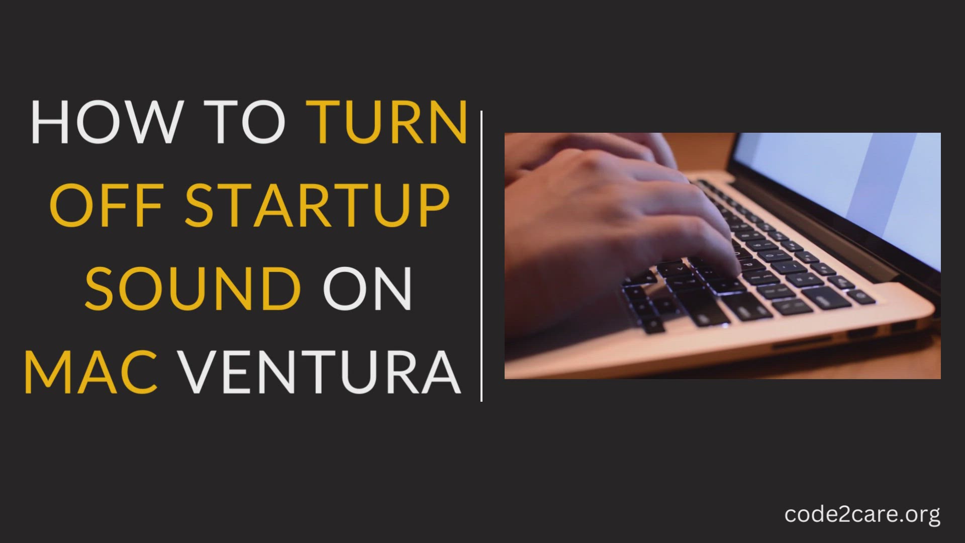 'Video thumbnail for How to turn off startup sound on Mac Ventura '