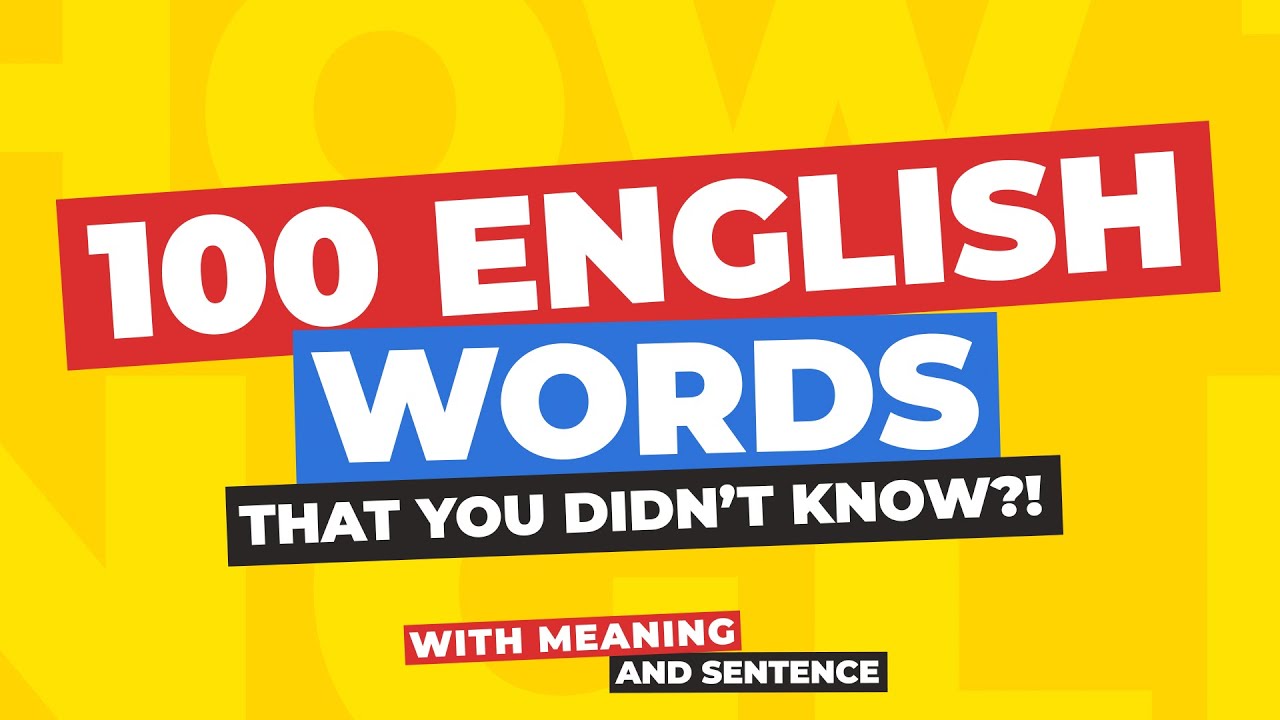 Video thumbnail for 100 COMMON ENGLISH WORDS (that you didn't know?!) 🤔