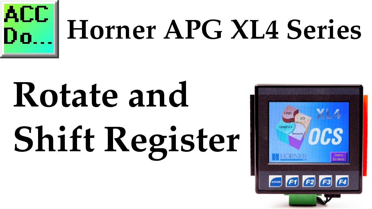 'Video thumbnail for Horner XL4 PLC Rotate and Shift Register'