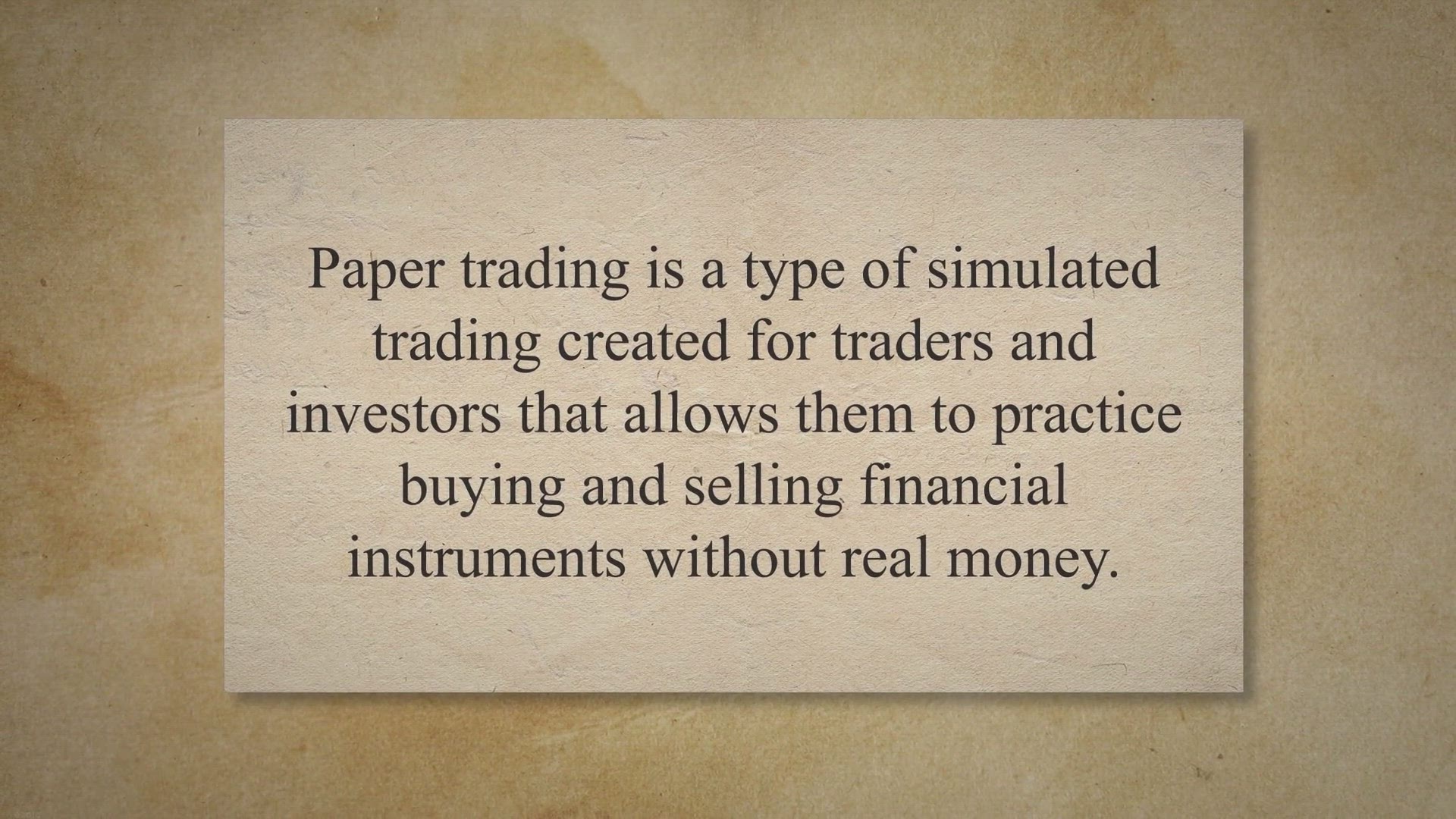Video thumbnail for Is Paper Trading The Same As Real Trading?